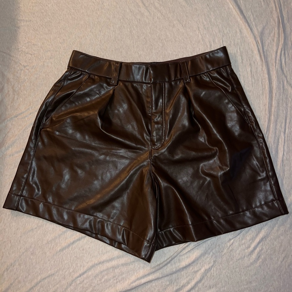 Abercrombie & Fitch Vegan Leather Shorts NWT